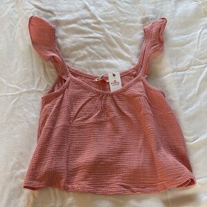 Marine Layer Dusty Rose Textured Top